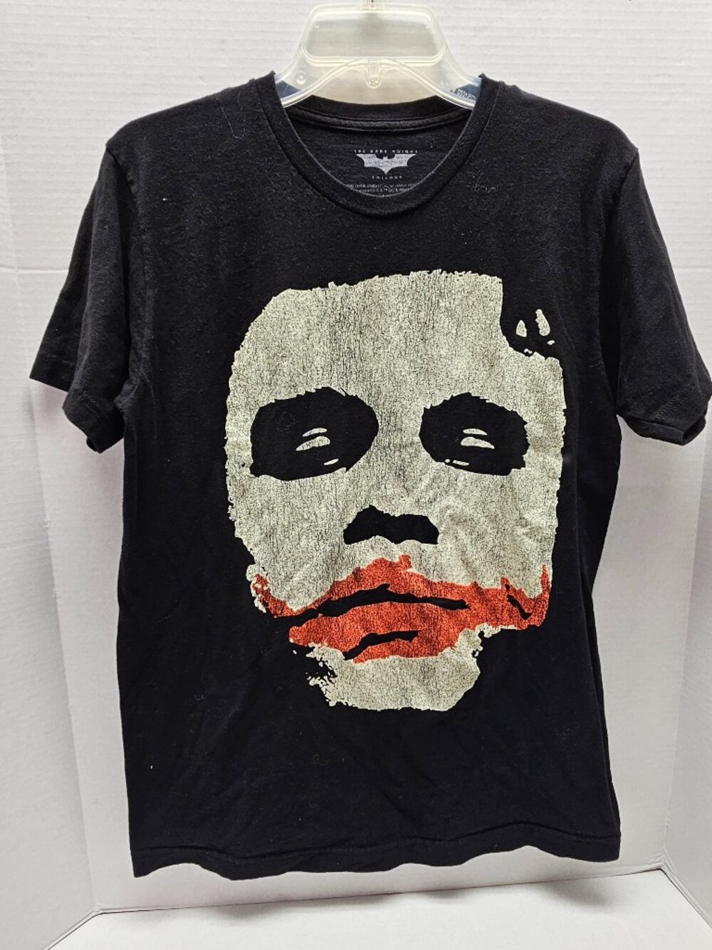 Mens Black T Tee Graphic Shirt Jokers Face Dark Knight Trilogy Dc Comics M Med